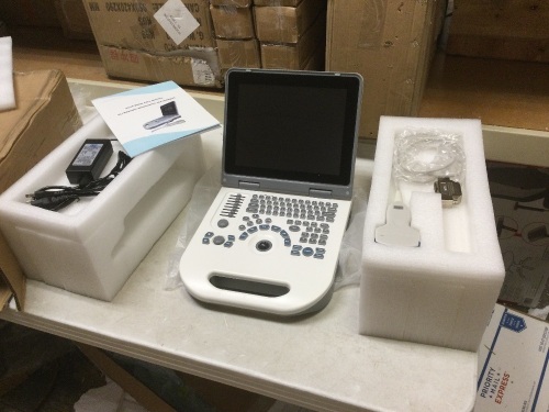 Portable Notebook Style Digital Ultrasonic Diagnostic Machine. Appears New - Lot 65