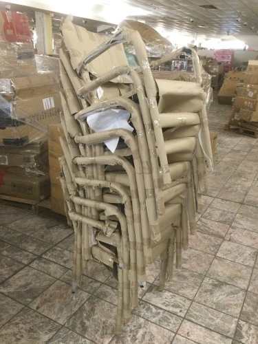 Lot of (8) Pier1 Imports Outdoor Stacking Chairs. Appear New. Auction Co. did not inspect every chair. May contain blemishes - Lot 81
