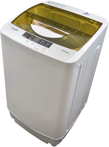 Panda PAN6320W Portable Machine, 10lbs Capacity, 10 Wash Programs, 2 Built in Rollers/casters, Compact Top Load Cloth Washer, 1.34 Cu.ft. Appears New - Lot 82