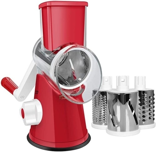 Case of (12) SEYODA Rotary Grater with Interchangeable Round Stainless Steel Blades - New  - Lot 129