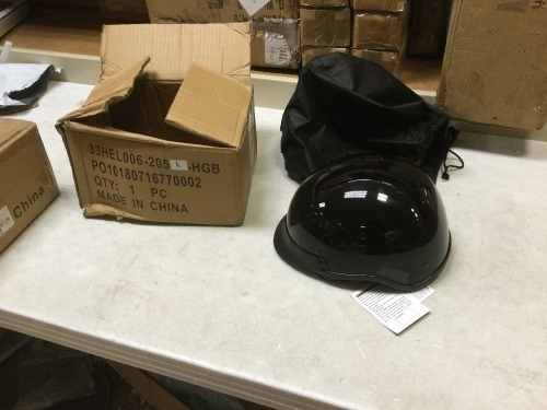 Motorcycle Half Face Helmet DOT Approved, Large. NEW - Lot 232