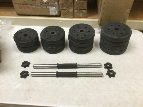 Weight Set. SEE PICTURES. Appears New - Lot 233