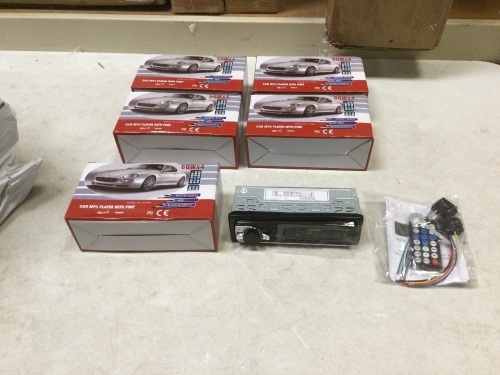Lot of (5) New Car Radios -  Audio USB/SD/MP3 Player Receiver Bluetooth Hands-Free with Remote Control - Lot 234