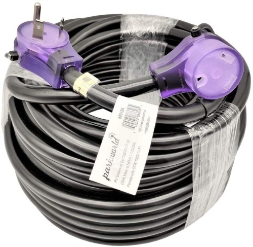Parkworld RV 30A Extension Cord NEMA TT-30 with Handle, Camper 30amp TT-30P to TT-30R (75FT). NEW - Lot 279