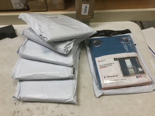 Lot of (6) New 52" x 84" Grommet Top and Bottom Single Curtain Panels - Lot 295