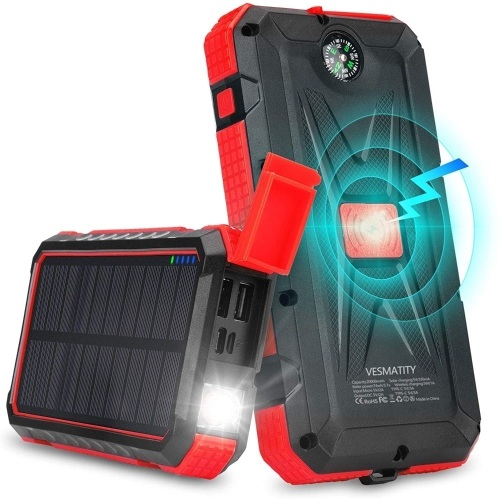 Lot of (4) Solar Powered Wireless Power Bank - New - Lot 335