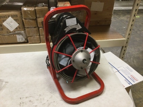 50 ft. x 3/8" Diameter Electric Drain Cleaning Machine for 1"-4" Pipes. Appears New - Lot 400