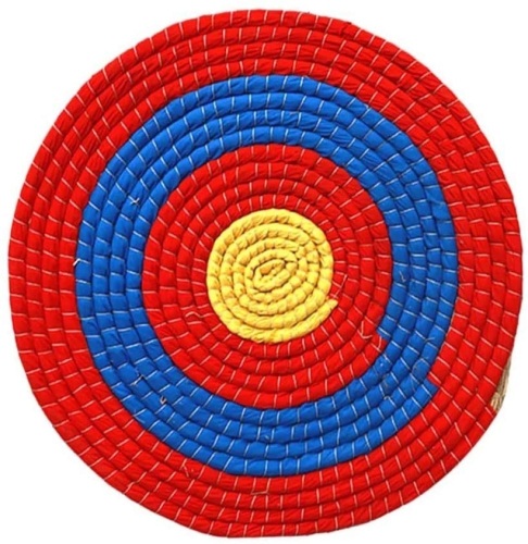 DOSTYLE Traditional Solid Straw Round Archery Target Coloured Rope for Shooting Practice - Appears New  - Lot 431