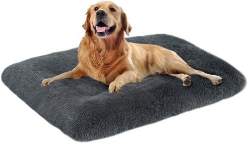 OXS Long Plush Pet Bed, Comfortable Faux Fur, Washable Crate Mat with Anti-Slip Backing, XXXL - Appears New  - Lot 466