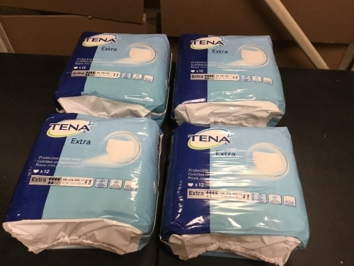Lot of (4) 12 Pack TENA Extra Protective Underwear, 2XL - New - Lot 471