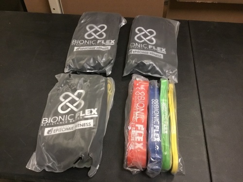 Lot of (4) Epitomie Fitness Bionic Flex Pull Up Assistance Bands, Set of 4 - Appear New  - Lot 482