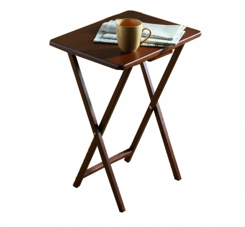 2 Pack Folding TV Tray Table Set, Walnut - Appears New  - Lot 508