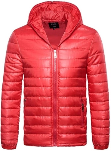 Lot of (3) SOMTHRON Men's Winter Thermal Hooded Puff Parka Jacket Lightweight Zip Up Feather Down, Red, Medium - Appear New - Lot 518