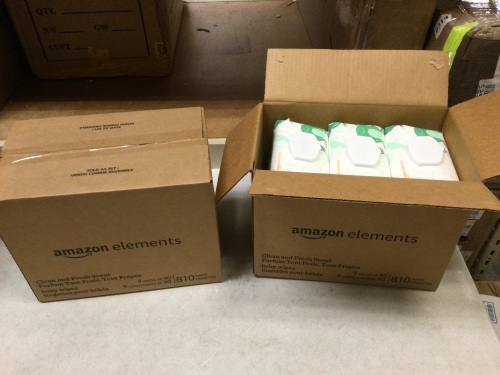 Lot of (2) Cases of Clean and Fresh Scent Baby Wipes. Each Case Contains 9 Packs of 90 - Lot 554