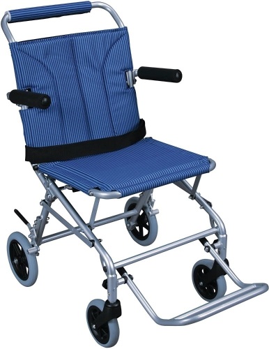 Drive Medical Super Light, Folding Transport Chair with Carry Bag, Blue. NEW - Lot 557