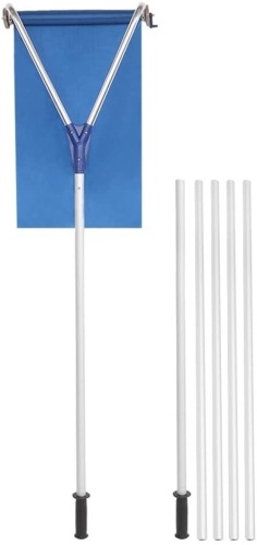 TUFFIOM 5-20FT Roof Snow Rake, Extendable Aluminum with Wide Rolling Head Cutter & 5-Section Tubes - Appears New  - Lot 603