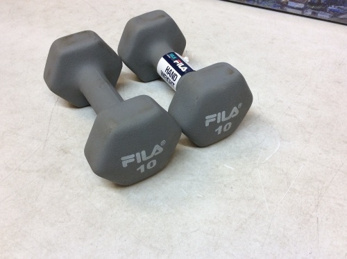 Set of Fila Neoprene Dumbbells, 10 lb  - Lot 615