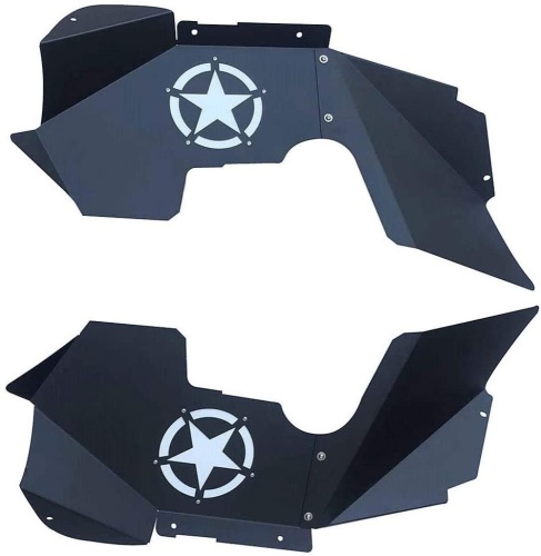 Front Inner Driving Drum Fender Liners Replacement for Wrangler JK JKU 2007-2017 Steel Sheet Black Splash Guards Lightweight Design(1pair 4pcs). New Blemish. SEE PICTURES - Lot 684
