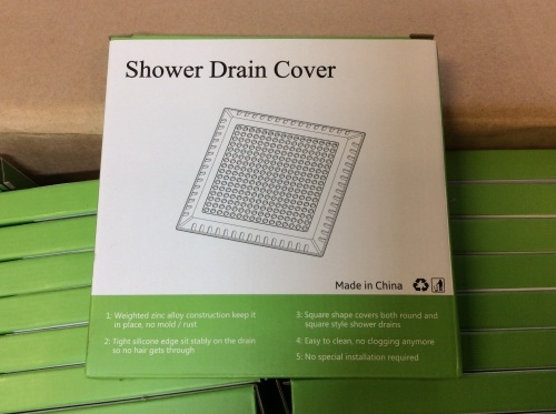 Case of Approx. 150 Aojuxix Shower Drain Covers for Bathroom Floor Drain - New   - Lot 685