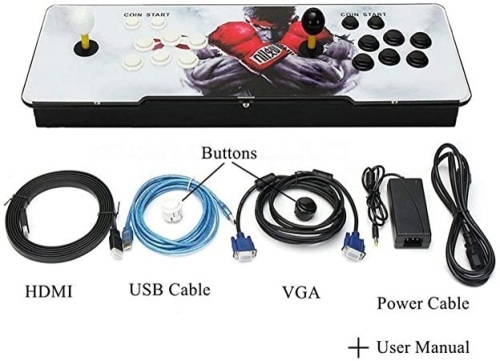 Multi-Game 1099 Video Games in 1 Family Box Home Arcade Console Vintage Gamepad with Dual Joystick. Appears New - Lot 692