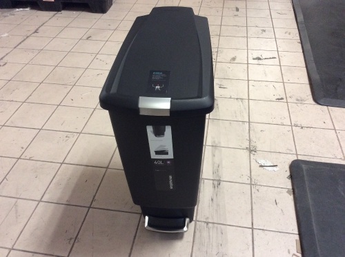 Simplehuman Slim Kitchen Step Trash Can, 40 Liter, Black - Appears New   - Lot 719