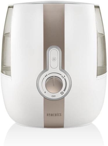 HoMedics Cool Mist Ultrasonic Humidifier| 1.4 Gallon Tank, 65 Hour Runtime, Nightlight, Auto Shut-Off - Appears New - Lot 732
