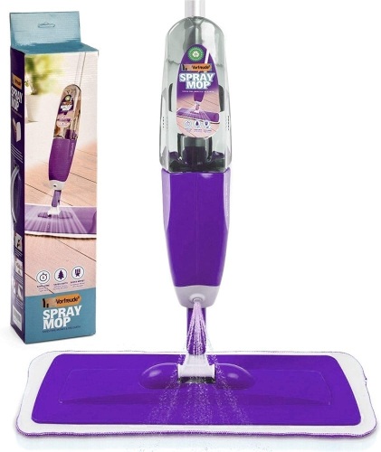 Vorfreude Floor Mop with Integrated Spray, Refillable 700ml Capacity Bottle and Reusable Microfiber Pad - Appears New   - Lot 738