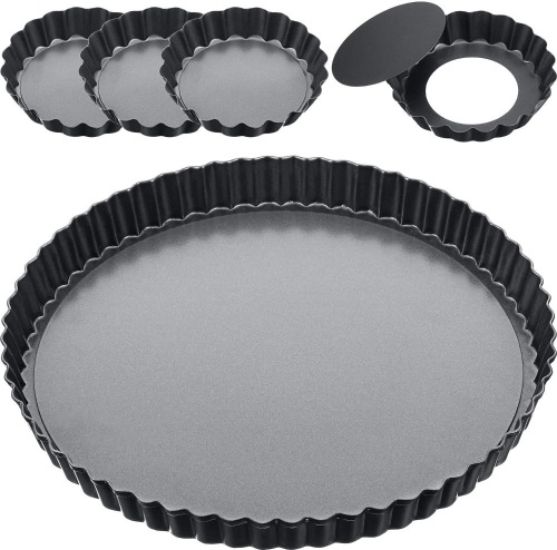 Case of Approximately 37 Sets of 9" and 4" Removable Bottom Quiche, Pie, Tart Pans - New   - Lot 742