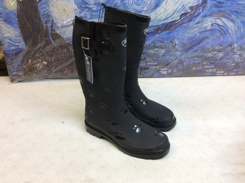 Women Fashion Rain Boots With Comfortable Insoles, Size 7 - New   - Lot 770