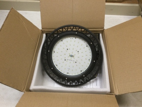 100W LED UFO High Bay Light Fixture, 11" Overall Diameter. NEW - Lot 802