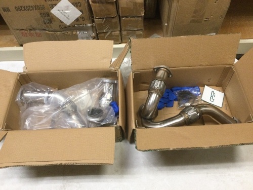 Lot of (2) New Turbocharger Y-Pipe Up Pipe Kits For Ford 6.0L 2003-2007 Powerstroke Diesel - Lot 828