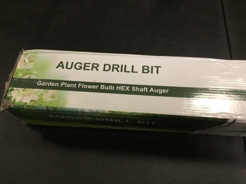 Jayzod Auger Drill Bit for Gardening Hex Shaft Auger Bit for 3/8" Hex Drive Drill - Appears New  - Lot 873