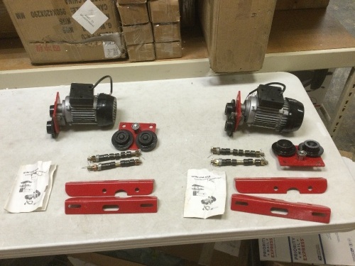 Lot of (2) Mini Electric Trolley Winches. Unknown Condition. Untested - Lot 893