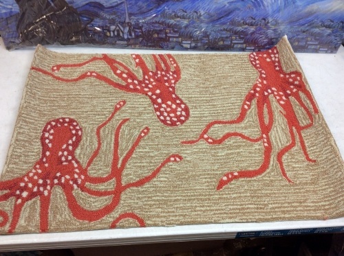 Liora Manne Capri Coral Octopus Indoor/Outdoor Rug, 24" x 36" - Appears New  - Lot 909