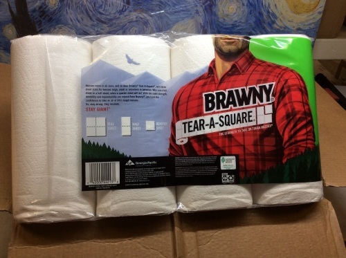 Brawny Tear-A-Square Paper Towels, 16 Pack - New - Lot 912