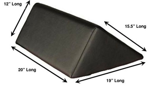 Therapist's Choice Triangle Massage Bolster, XL, 19" x 12" x 20" x 15.5", Black - Appears New  - Lot 917