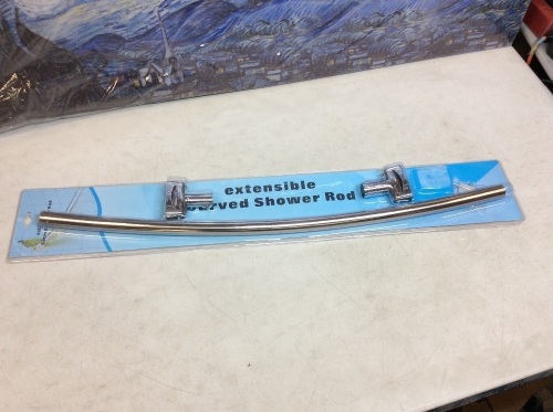 BEOKREU Curved Adjustable Shower Curtain Rod 35-62 Inch - New  - Lot 925