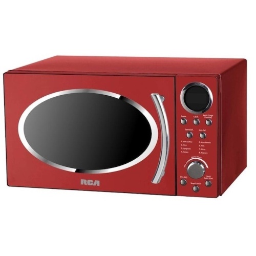 RCA 0.9 cu. ft. Retro Microwave, Red. NEW - Lot 961