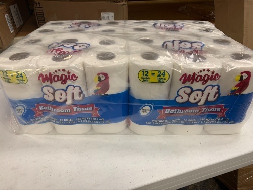 Magic Soft 48-Pack Bahtroom Tissue - Double Roll Toilet Paper. - Lot 982