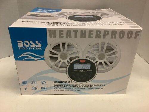 Boss Audio Systems WEather proof Maringe Gauge Digital Media Receiver, Untested, Appears New - Lot 111