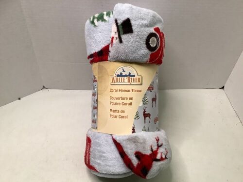White River Coral Fleece Throw, Appears New - Lot 221