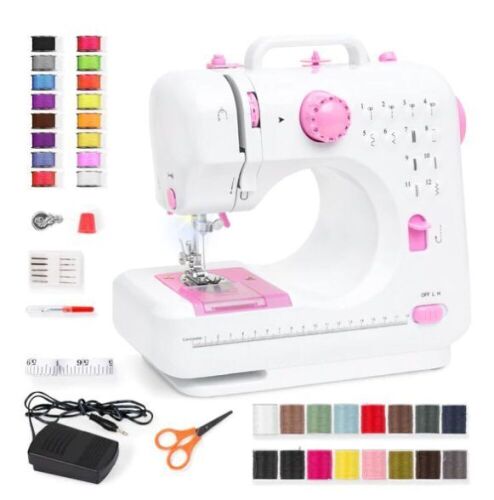 6V Portable Foot Pedal Sewing Machine w/ 12 Stitch Patterns, Appears New - Lot 351