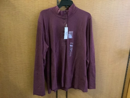 Natural Reflections 10 Button Pullover, 1X, Appears New - Lot 432