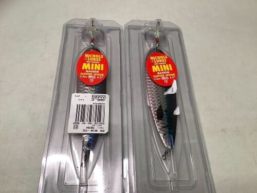Lot of (2) Mini Magnum Flutter Spoon Lures, Appears New - Lot 511