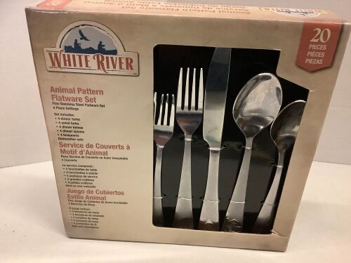 White River Animal Pattern Flatware Set, Ecommerce Return, Complete - Lot 519