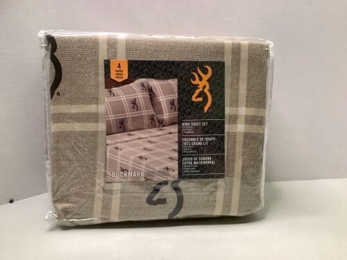 Browning King Sheet Set, Buckmark, Appears New - Lot 525