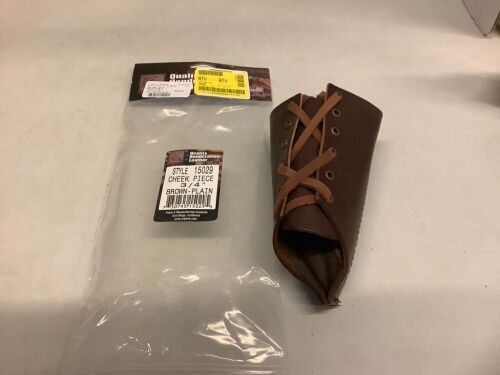 Quality Handcrafted Leather Cheek Piece, Ecommerce Return - Lot 606