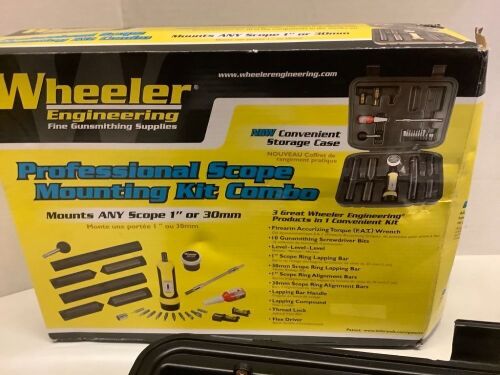 Wheeler Engineering Professional Scope Mounting Kit Combo, Ecommerce Return, Clip Broken - Lot 611