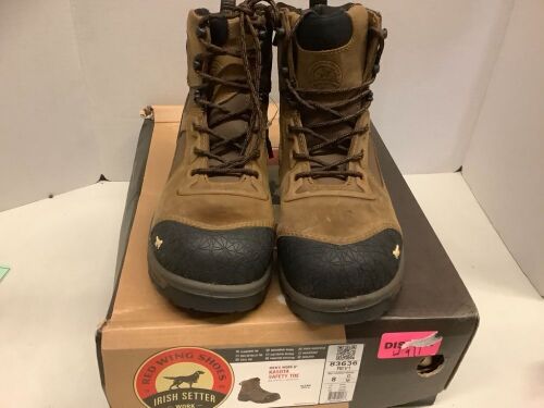 Irish SEtter Kasota Safety Toe Men's Work Boots, 8, Ecommerce Return - Lot 647