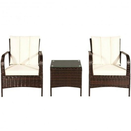 3 Pcs Patio Rattan Furniture Set - Lot 29